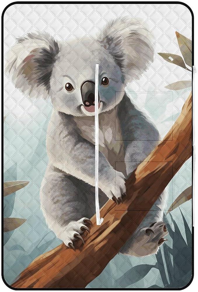 Zipper Koala and Butterfly Style Picnic Mat Suitable for Travel Camping Park Or Home Use
