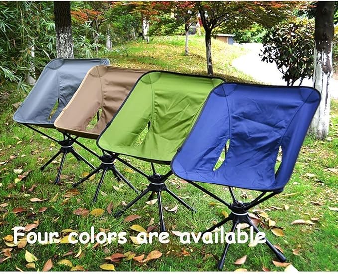 Folding Outdoor 360degree Rotatable Lounge Chair Aluminum Alloy Light Portable Fishing Chair
