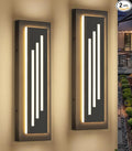 tewei 15.7'' Outdoor Wall Lights Modern Black LED Outdoor Wall Sconce Large Long Exterior Lighting Fixtures 3000K Waterproof Front Porch Lights Outside Lights for House Garage Indoor 2 Pack
