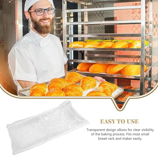GALPADA PVC Bread Pan Rack Cover 28x23x61 Inch for Bakery Bun Rack Anti-Scratch Bread Maker Cover for Commercial and Home Use