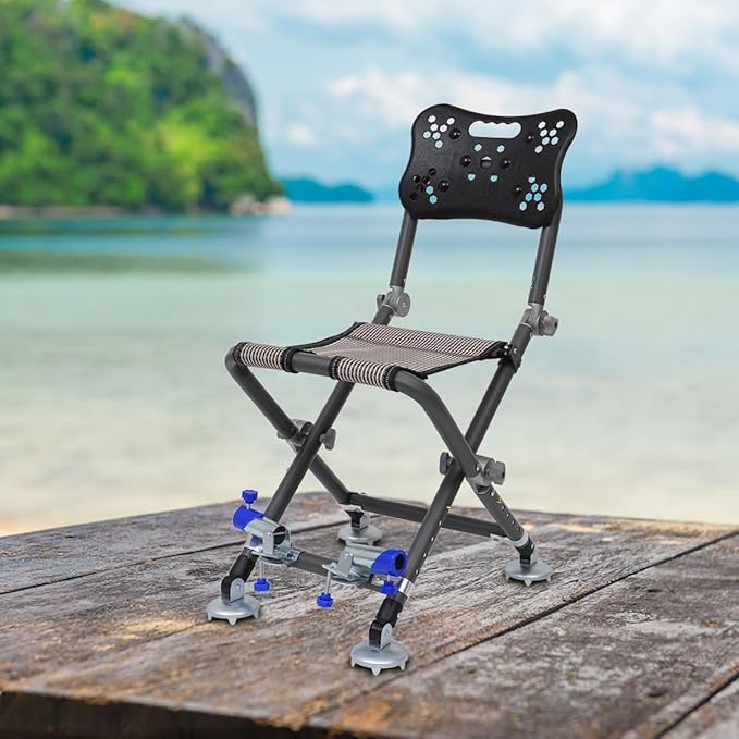 1pc Multifunctional Portable Folding Beach Chair Backrest Lightweight Fishing Stool for Camping Hiking and Outdoor Activities