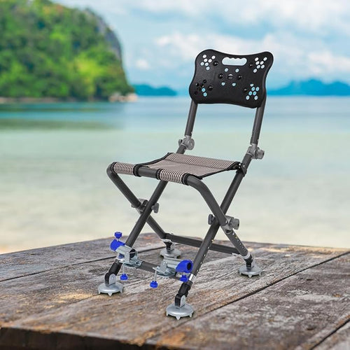 1pc Multifunctional Portable Folding Beach Chair Backrest Lightweight Fishing Stool for Camping Hiking and Outdoor Activities
