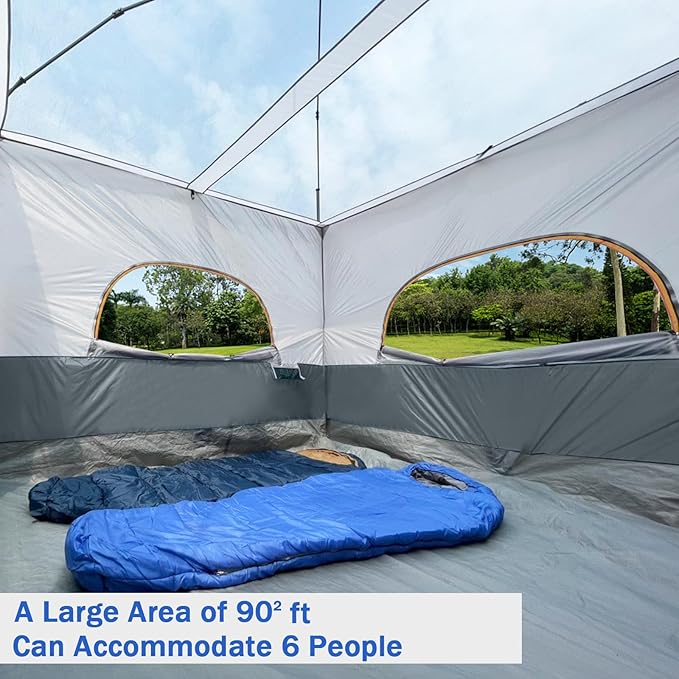 UNP Camping Canopy - Inner Tent - Side Tents - SUV Camping Cube for 10' x 10' Pop Up Canopies (Canopy Pole/Shelter NOT Included) (Gray-Inner Tent)