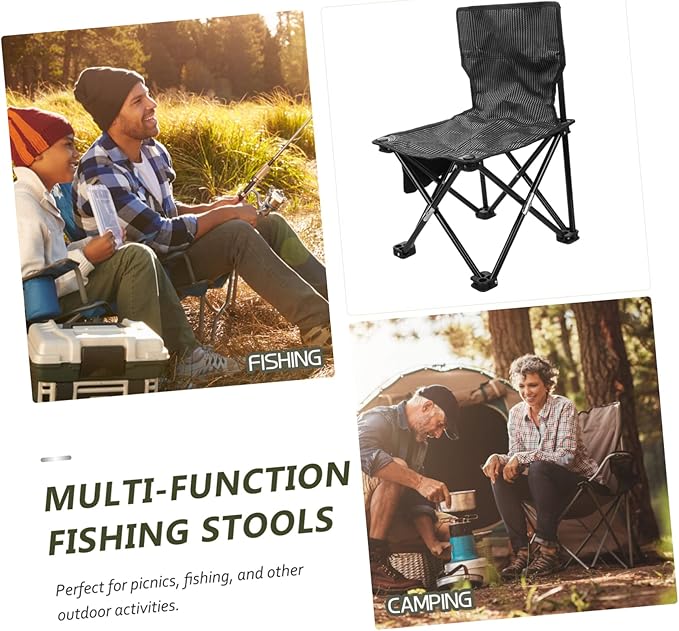 Portable Lightweight Folding Camping Chair for Outdoor Activities Easy to Carry Sturdy Construction for Fishing Picnics and Tailgating