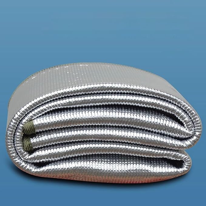Outdoor Double-Sided Moisture-Proof Aluminium Foil Sleeping Mat 4mm Thick Pad Waterproof and Insulating Foil Mat Picnic Mat