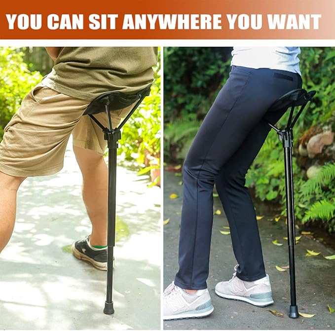 Adjustable Telescopic Folding Stool Portable Single Leg Tall Chair for Outdoor Camping Walking Aluminum Tube 7075 Aviation Aluminum