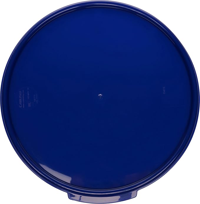 Carlisle FoodService Products Storplus Round Food Storage Container Lid with Stackable Design for Catering Buffets Restaurants Polypropylene (Pp) 12 To 22 Quarts Royal Blue (Pack of 6)