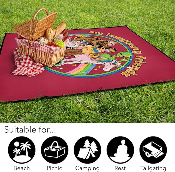 LOGOVISION Steven Rhodes My Imaginary Friends Outdoor Blanket for Picnic Beach Camping Park Tailgate 50x60