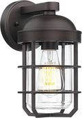 Emliviar Farmhouse Wall Mount Outdoor Lighting Nautical Exterior Light Fixture Metal with Clear Glass Outside Light in Oil Rubbed Bronze Finish for Garden &amp Porch GE255BL ORB