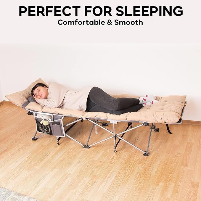 Zone Tech Camping Cot Mattress Pad Premium Quality Outdoor Comfortable Thicker Cotton Sleeping Cot Lightweight Waterproof Bottom Pad Mattress for Adult Kid