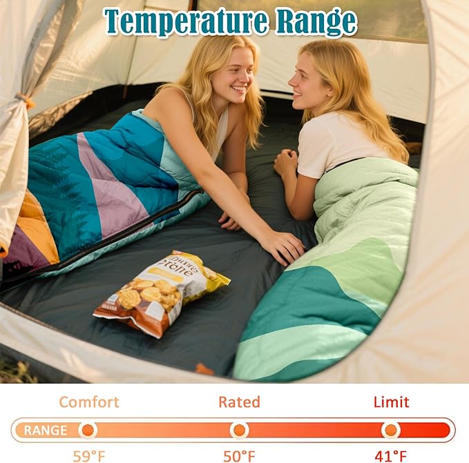 Sleeping Bags for Adults Kids3 Seasons Cold Warm Weather Waterproof Lightweight Camping Sleeping Bags for Men and WomenCamping Outdoor Travel