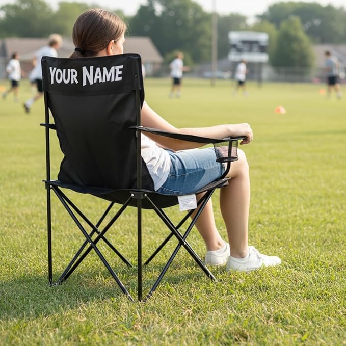 VictoryStore Outdoor Camping Chair - Custom Last Name Folding Chair- Camping Chair with Carry Bag (1)