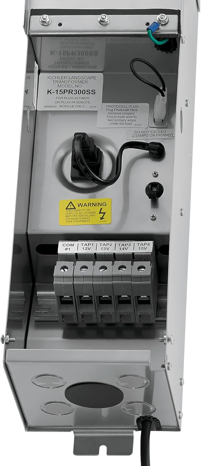 Kichler Pro Series Transformer 300W in Stainless Steel Compact Outdoor Power Supply 15PR300SS