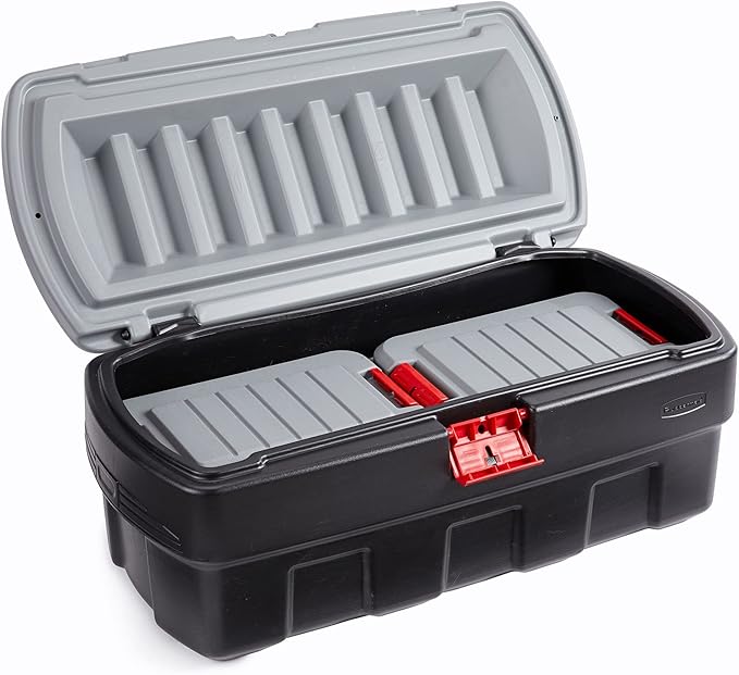 Rubbermaid ActionPacker️ 48 Gal with 8 Gal Containers Nested Lockable Storage Bins Industrial Rugged Storage Container Bundle with Lids