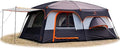 KTT Extra Large Tent 10-12-14 Person(A)Family Cabin Tents2 Rooms3 Doors and 3 Windows with MeshStraight WallWaterproofDouble LayerBig Tent for OutdoorPicnicCampingFamily Gathering