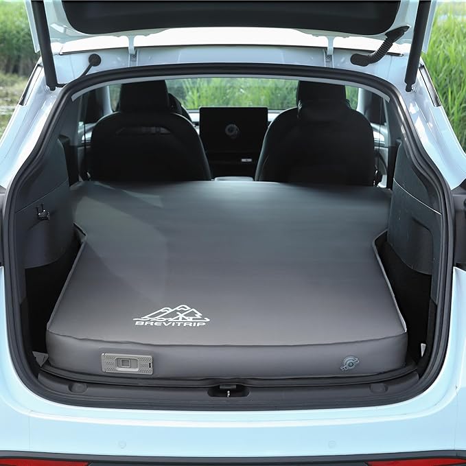 Camping Air Mattress Tesla Model Y Mattress 4 Ultra Thick Tesla Model Y Air Mattress Self Inflating Sleeping Bed with Pump Portable SUV Air Mattress Car Bed Camping Gray