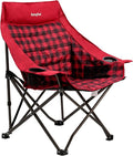 SUNNYFEEL Heavy Duty Camping Chairs for Adults Portable Oversized Folding Chair with Side Pockets &amp Cup Holde for FishingTripPicnicLawnConcert Outdoor Carry Bag Included