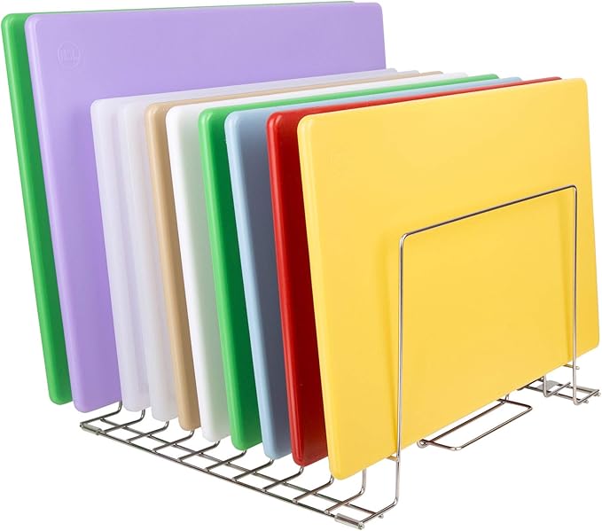 Thirteen Chefs Stainless Steel Cutting Board Rack - Ten 1 Slots fits Baking Sheets Pans and Lids - Commercial Grade Organizer and NSF Stamped for Restaurants and Kitchens