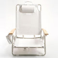 SUN'Y Escapes Backpack Beach Chair - Made w/Ocean Bound Plastics Customizable w/MOLLE Accessories Ultra Lightweight Low-Seat Natural Comfort Durable Rust Free &amp Waterproof - Seashell White