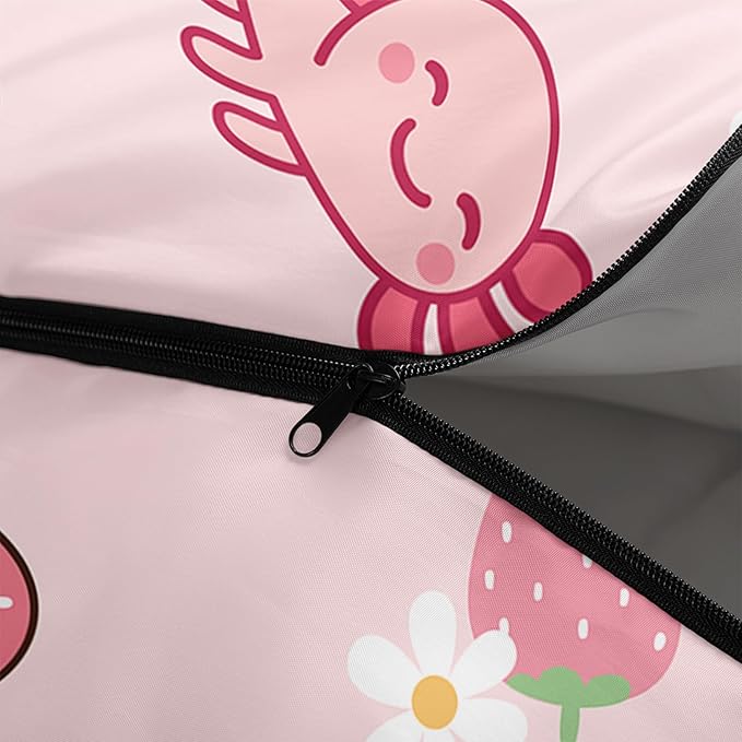 QOOMO Axolotl Cute Camping Sleeping Bags3 Season Warm &amp Cool WeatherLightweightWaterproof Sleeping Bags for Adults &amp KidsTravelingand Outdoors