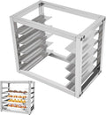 5-Tier Multi-Functional Stainless Steel Pan Rack Stainless Steel Baking Tray Racks Kitchen Bakery Rack Suitable for 18.11 * 11.02inch Baking Trays Grills Plates (5-Tiers)