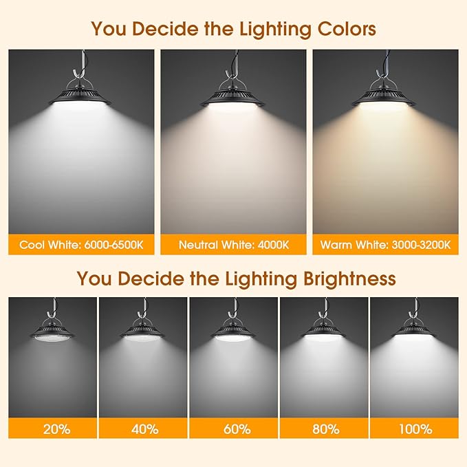 Solar Pendant Lights - Indoor/Outdoor Daytime &amp Night 3200K/4000K/6000K Solar Shed Light with ON/Off Switch &amp Remote Dimmable Hanging Chandelier Lights for Barn Porch Patio Chicken Coop