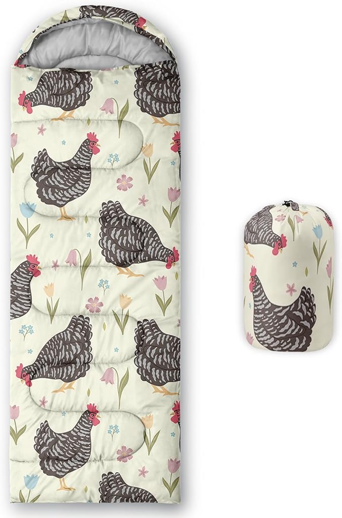 Axolotl Cartoon Fox Sleeping Bag3 Season Warm and Cool Weather Kawaii Fox Flowers Sleeping Bags for Kids Boys TeensWaterproof Lightweight Sleeping Bags for TravelingOutdoors Camping EquipmentRed