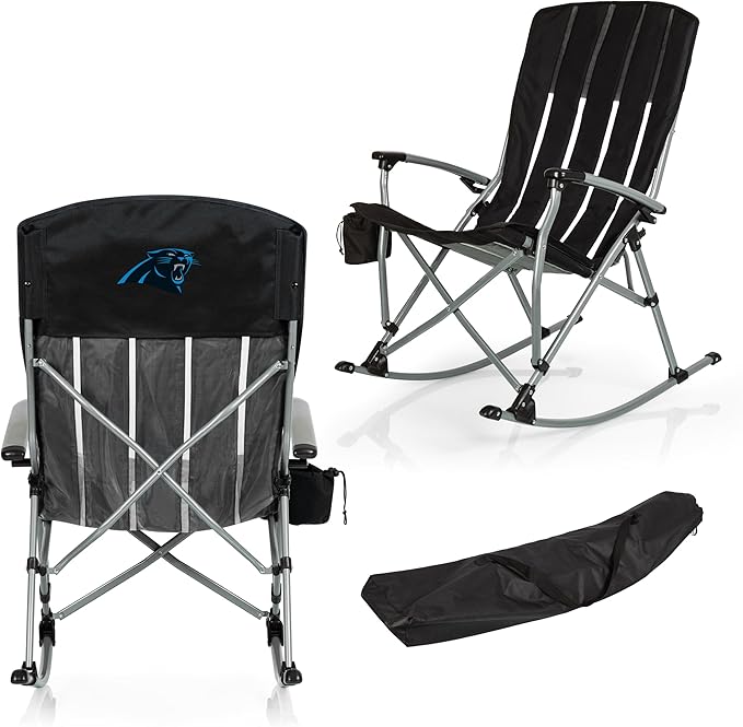 Picnic TIME NFL Unisex-Adult NFL Outdoor Rocking Camp Chair XL Heavy Duty Camping Chair for Adults
