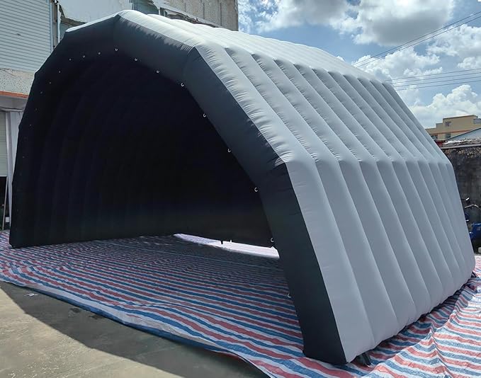 Portable Outdoor Inflatable Stage Tent Rooftop Booth Inflatable Stage Cover Marquee Concert Shelter Dome Marquee Cover 29.5x16.5x14.8ft