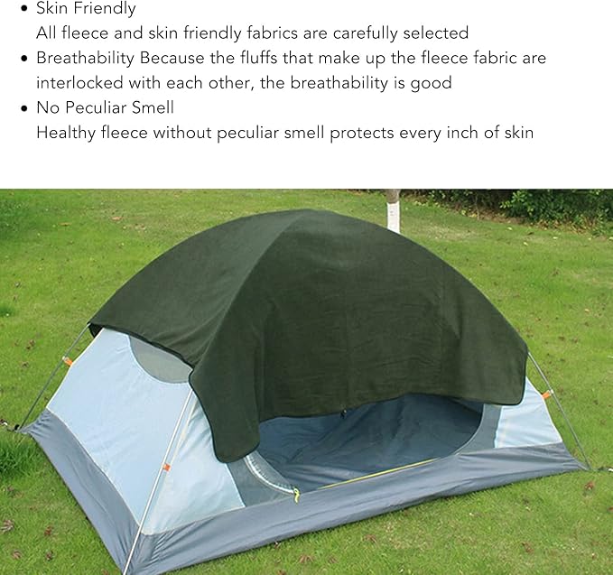 Fleece Sleeping Bag Portable Travel Warm Sleeping Bag Sleeping Bag Liner Ultralight Travel Sleeping Bag for Adults Outdoor Camping Hiking Climbing
