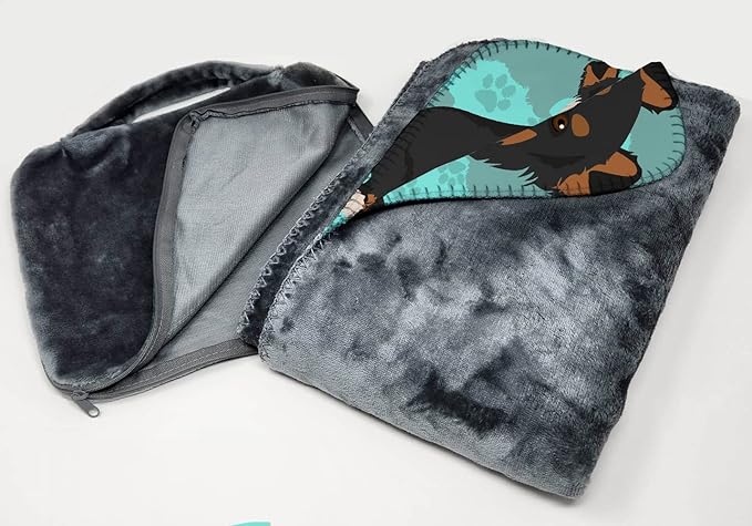 Caroline's Treasures MLM1086TBLT Tricolor Sheltie Soft Travel Blanket with Bag Airplane Blanket Indoor Outdoor Camping Blanket for Traveling Picnics Beach Trips Concerts