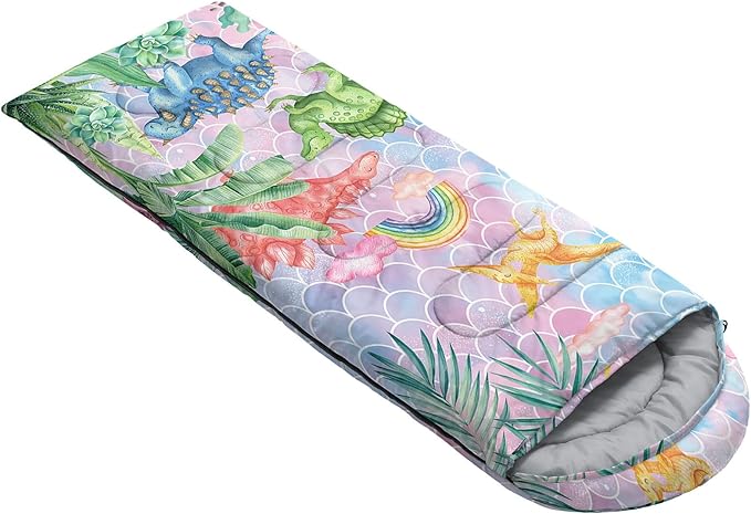 Kids Sleeping Bag for Boys GirlsCheckerboard Cat Print-Lightweight Warm Portable Outdoor Indoor-Waterproof Cold Weather Resistant Sleeping Bag for Camping Hiking