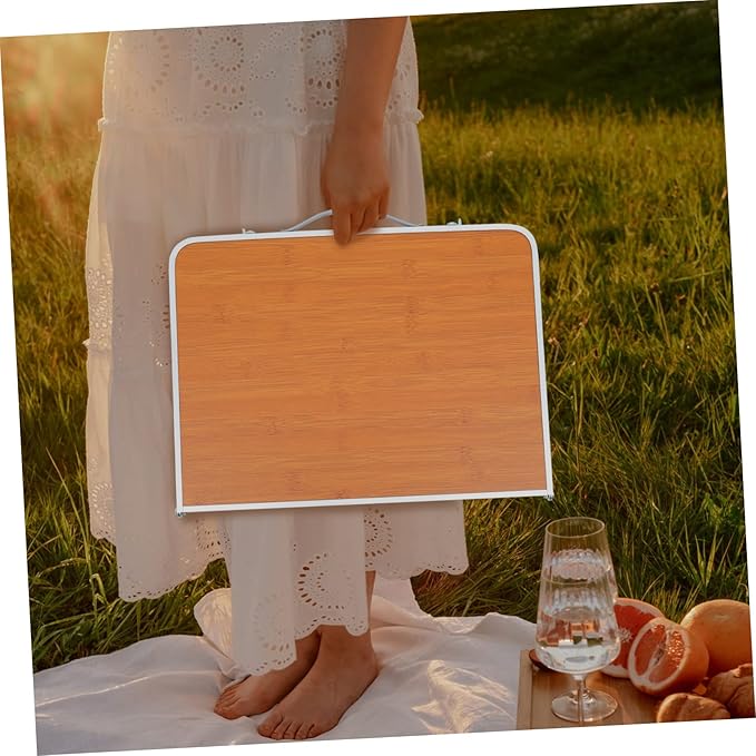 GANAZONO Portable Bed Desk Small Camping Table Aluminum Folding Table for Home Outdoor