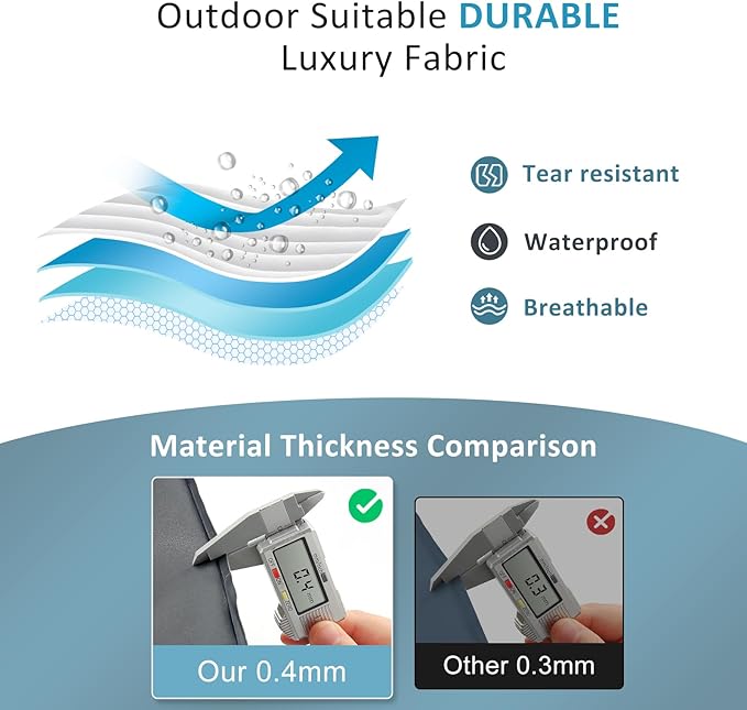 Self-Inflating SUV Air Mattress with Built in Electric Pumpcar air Mattress for TrunkPortable car Mattress for Travle and Camping (Light Gray)