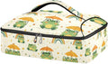 Casserole Carrier Adorable Frogs Holding UmbrellaInsulated Casserole Carrier for Hot or Cold Food Thermal Lunch Tote for Potluck Parties Picnic Beach Fits 9 x 13 Inches Baking Dish