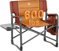 Timber Ridge XXL Upgraded Oversized Directors Chairs with Foldable Side Table Detachable Side Pocket Heavy Duty Folding Camping Chair up to 600 Lbs Weight Capacity (Orange) Ideal Gift