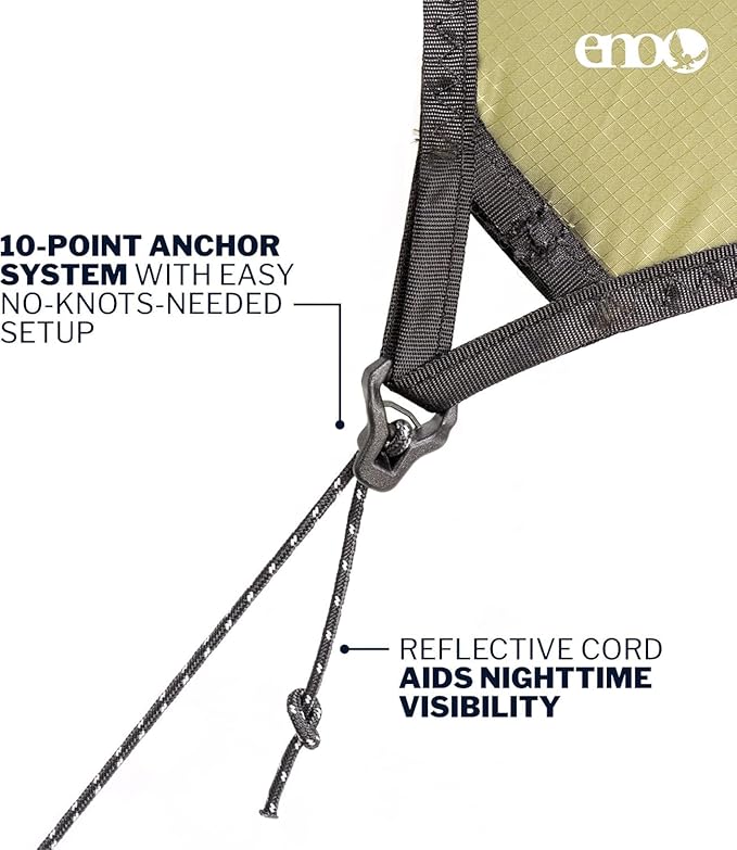 ENO - Eagles Nest Outfitters HouseFly Rain Tarp Ultralight Camping Tarp