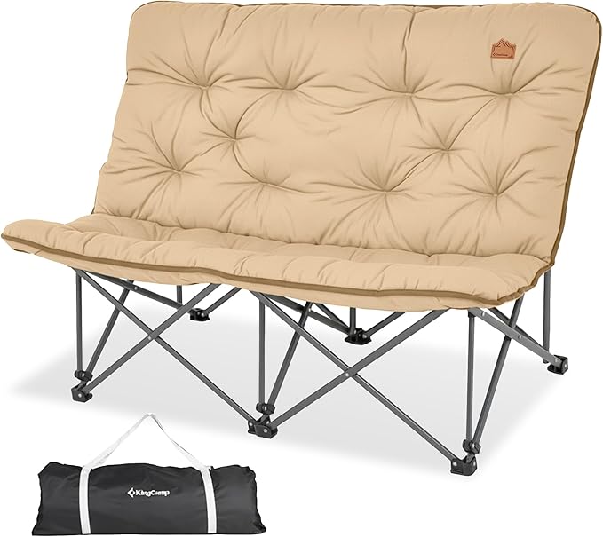 KingCamp Folding Comfy Butterfly Chair Oversized Padded Camping Chairs for Adults Comfortable Camp Chair 300lbs Heavy Duty with High Back for Outdoor Lawn Patio Bedroom Living Room Dorm