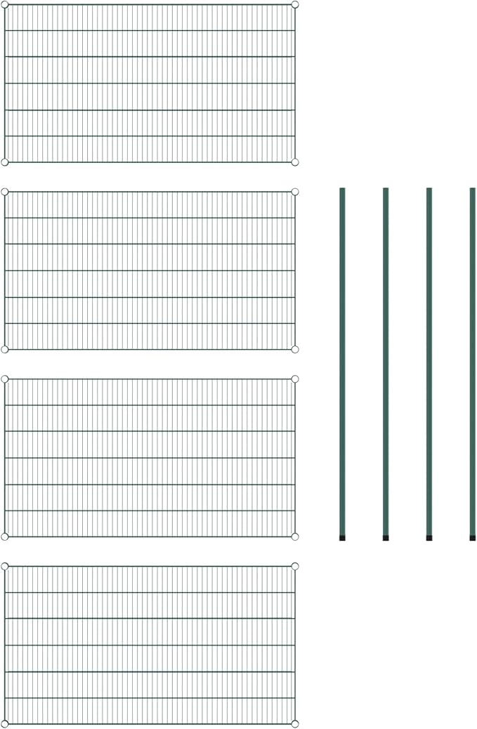 Commercial NSF Listed Green Epoxy Stationary Wire Shelving Kit 30 x 54 x 64 with 4 Shelves Perfect for Warehouse Walk-in Refrigerator Freezer Grocery Store Restaurant Dishroom