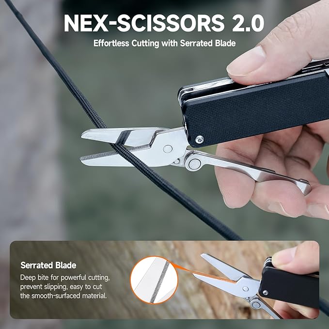 NexTool Knight K30 Axis Lock Folding Pocket Knife 11-in-1 Multitool with 2.76 14C28N Steel Blade EDC Knife and G10 Handle Crossbar Lock Knives for EDC Camping Hiking Survival Gifts for Men