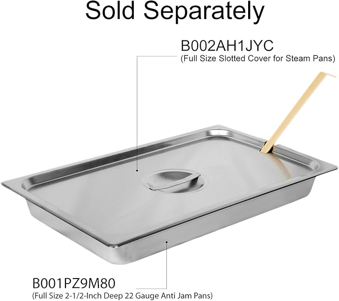 Excellante Full Size 2-1/2-Inch Deep 22 Gauge Anti Jam Pans