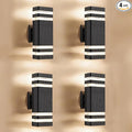 4-Pack Outdoor Wall Lights LED Modern Black Exterior Light Wall Mount Simple Aluminum Waterproof Porch Wall Sconces for Outside House Garage Garden