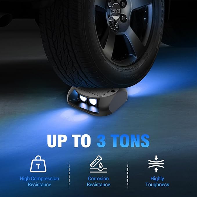 Quntis Solar Deck Lights Outdoor Waterproof 12 Pack Driveway Light Solar Dock Lights IP65 LED Warning Step Light Dusk to Dawn All Night Lighting Driveway Sidewalk Pathway Yard Garden Decor Blue