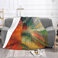 Grid Tunnel Soft Fleece Blanket 60 * 50 inch Soft Sofa Blanket Suitable for Sofa Camping Travel Night Cover Blanket