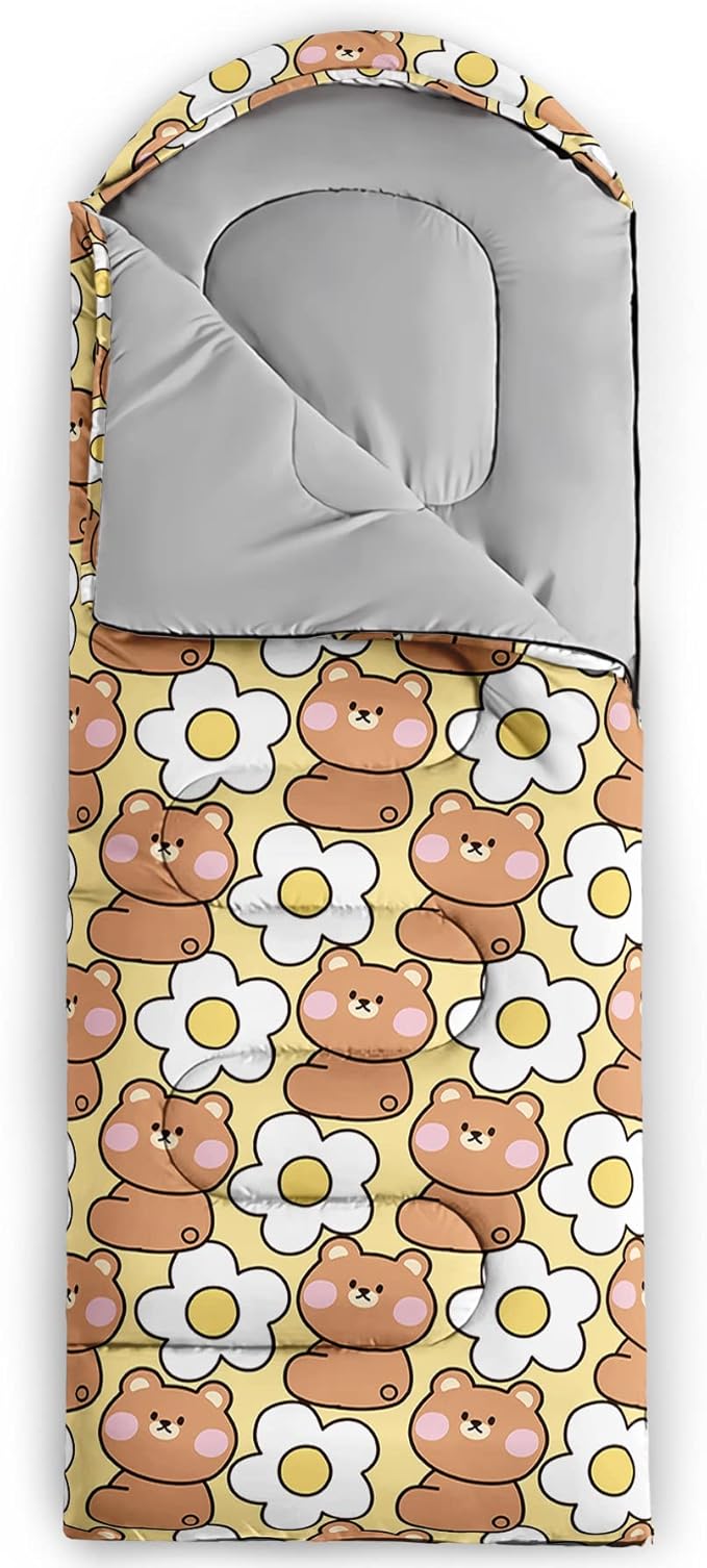QOOMO Camping Sleeping Bags3 Season Warm &amp Cool WeatherLightweightWaterproof Sleeping Bags for Adults &amp KidsTravelingand OutdoorsCamping Gear Equipment