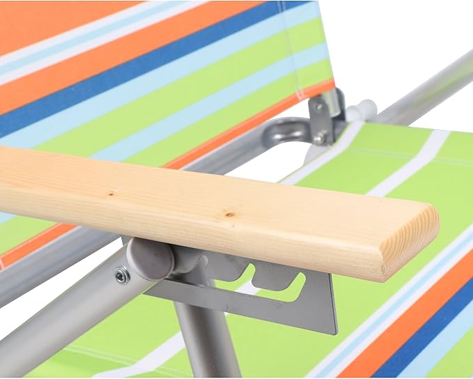 Portal Beach Chair 4 Position Folding Beach Chairs with Backpack Straps Lightweight Low Beach Chairs for Adults Support up to 225 lbs Green