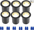 RNEHON 5W In-Ground Well LightVoltage 12-24V In-Ground Lighting Low Voltage Landscape Pathway Lights IP67 Waterproof Aluminum 3000K Outdoor Lighting for YardLawnGardenPatioBlack Pack of 6