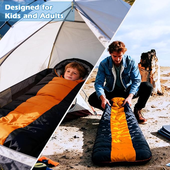 Sleeping Bags for Adults Backpacking Camping Sleeping Bag for Kids Heated Sleeping Bag for Camping Outdoor Hiking Rechargeable Lightweight Compact Camping Essentials Gear