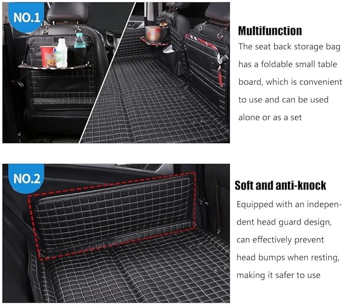 Non-Inflatable Car Mattress Foldable Portable Car Bed for SUV 300kg/660lbs Black