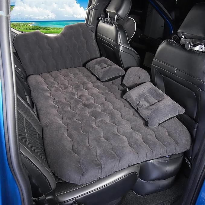 Car Inflatable Mattress SUV Camping Inflatable Bed Flocking Material Air Mattress Anti-Fall Design Car Mattress 72 Hours Leakage Test